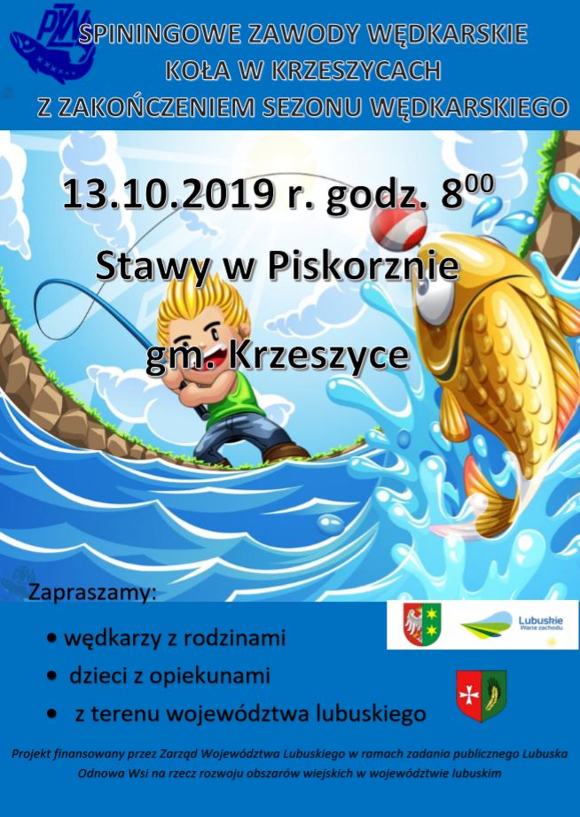 Spiningowe zawody wędkarskie koła w Krzeszycach z zakończeniem sezonu wędkarskiego