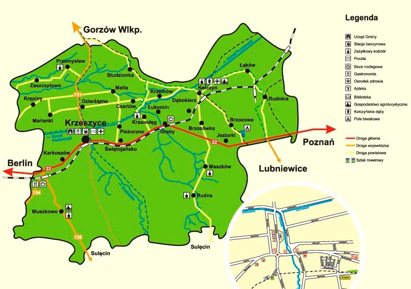 Mapa Gminy Krzeszyce