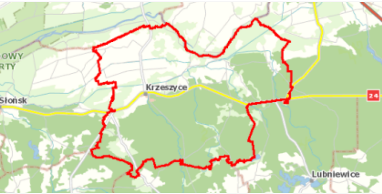 Mapa Krzeszyc